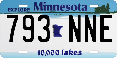 MN license plate 793NNE
