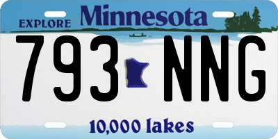 MN license plate 793NNG