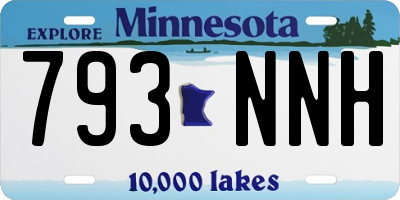 MN license plate 793NNH