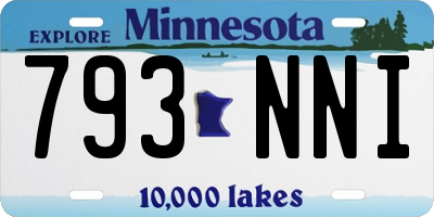 MN license plate 793NNI