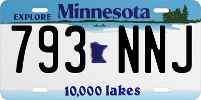 MN license plate 793NNJ