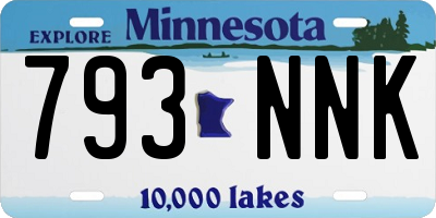 MN license plate 793NNK