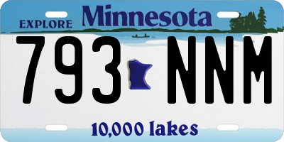 MN license plate 793NNM