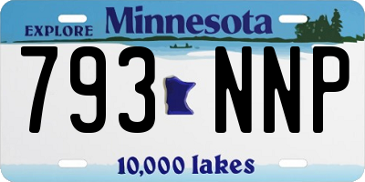 MN license plate 793NNP