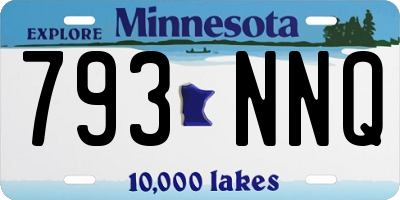 MN license plate 793NNQ