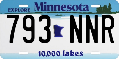 MN license plate 793NNR