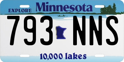 MN license plate 793NNS