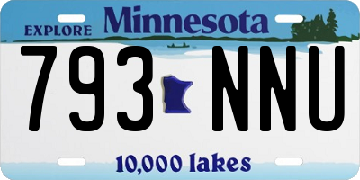 MN license plate 793NNU