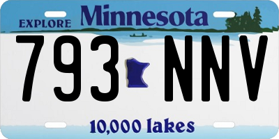 MN license plate 793NNV