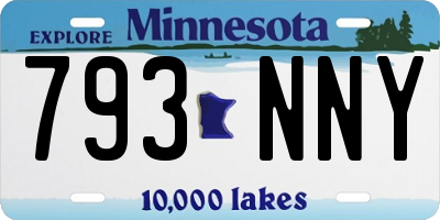 MN license plate 793NNY