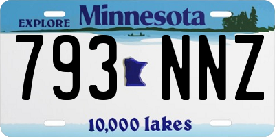 MN license plate 793NNZ