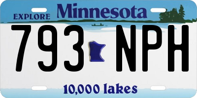 MN license plate 793NPH