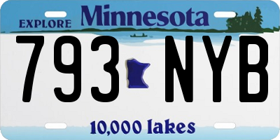 MN license plate 793NYB