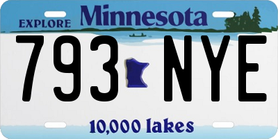 MN license plate 793NYE