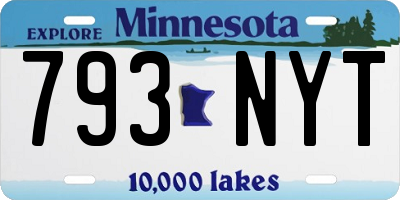 MN license plate 793NYT