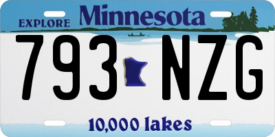 MN license plate 793NZG