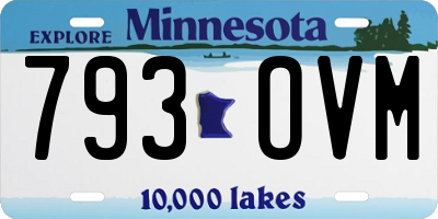 MN license plate 793OVM