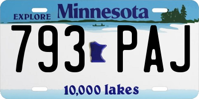 MN license plate 793PAJ