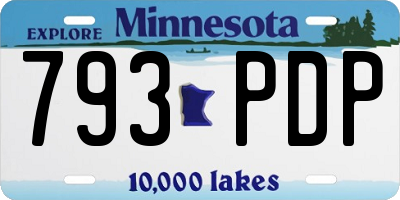 MN license plate 793PDP