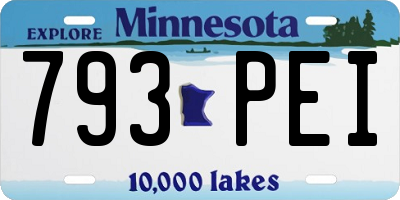 MN license plate 793PEI