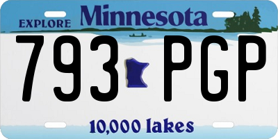 MN license plate 793PGP
