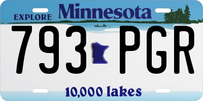 MN license plate 793PGR
