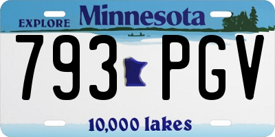 MN license plate 793PGV