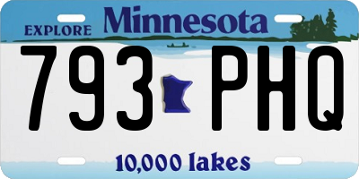 MN license plate 793PHQ