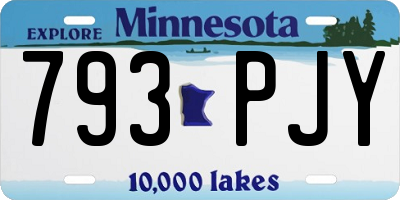 MN license plate 793PJY