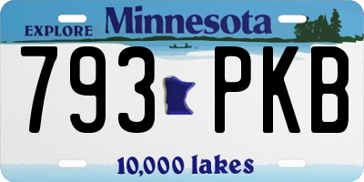 MN license plate 793PKB