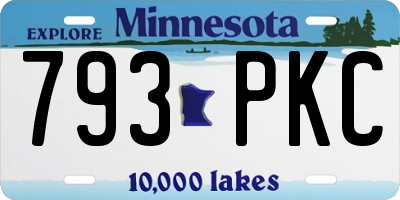 MN license plate 793PKC