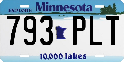 MN license plate 793PLT