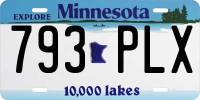 MN license plate 793PLX