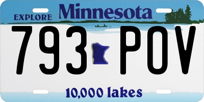 MN license plate 793POV
