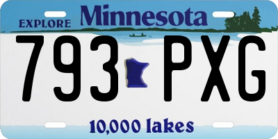 MN license plate 793PXG