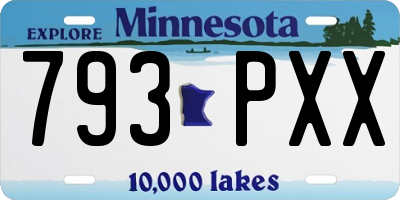 MN license plate 793PXX