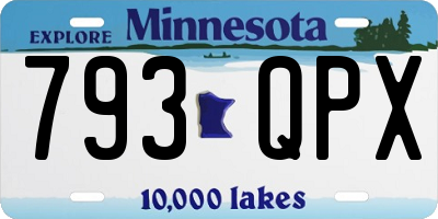 MN license plate 793QPX