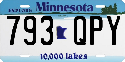 MN license plate 793QPY