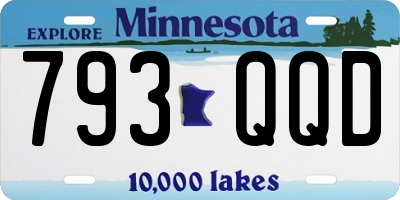 MN license plate 793QQD
