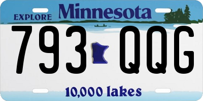 MN license plate 793QQG