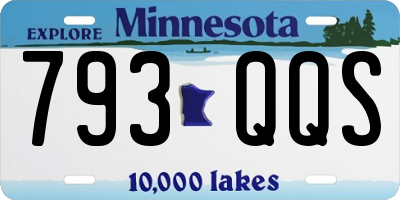 MN license plate 793QQS