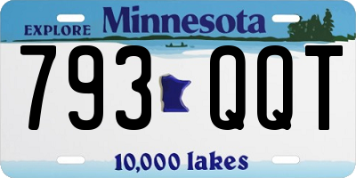 MN license plate 793QQT