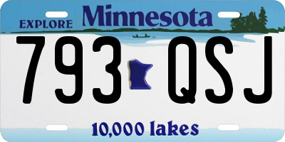 MN license plate 793QSJ