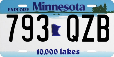 MN license plate 793QZB