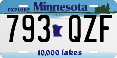 MN license plate 793QZF