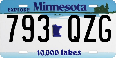 MN license plate 793QZG