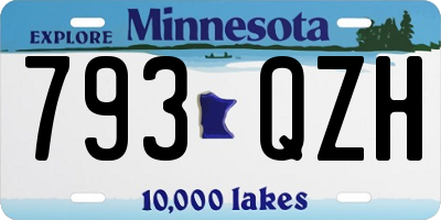 MN license plate 793QZH