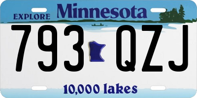 MN license plate 793QZJ