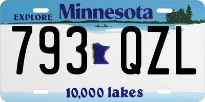 MN license plate 793QZL