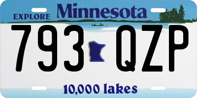 MN license plate 793QZP